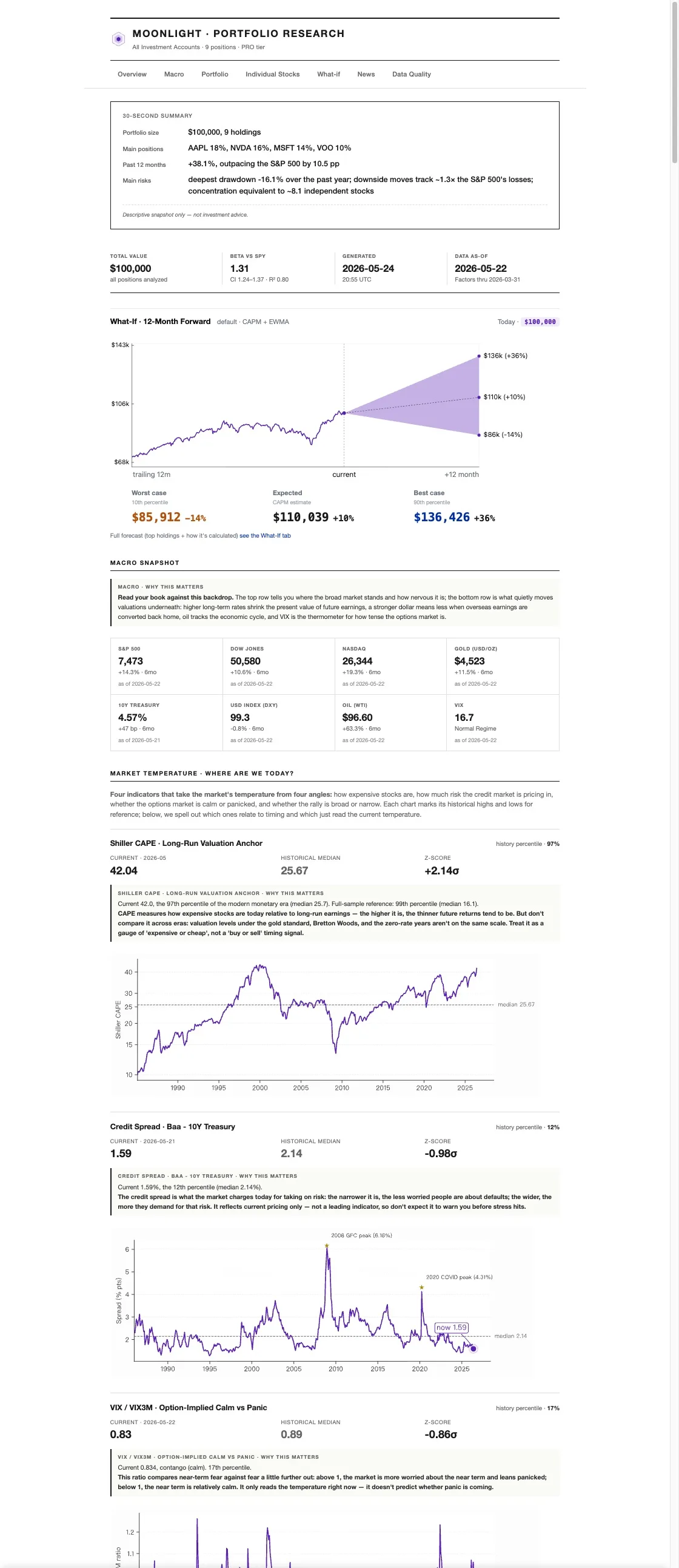 Full sample portfolio research report